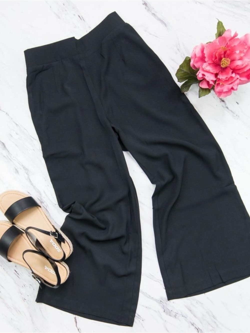 JODIFL Black Wide-Leg Pants